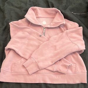 Lululemon pink shelf zip scuba size M/L